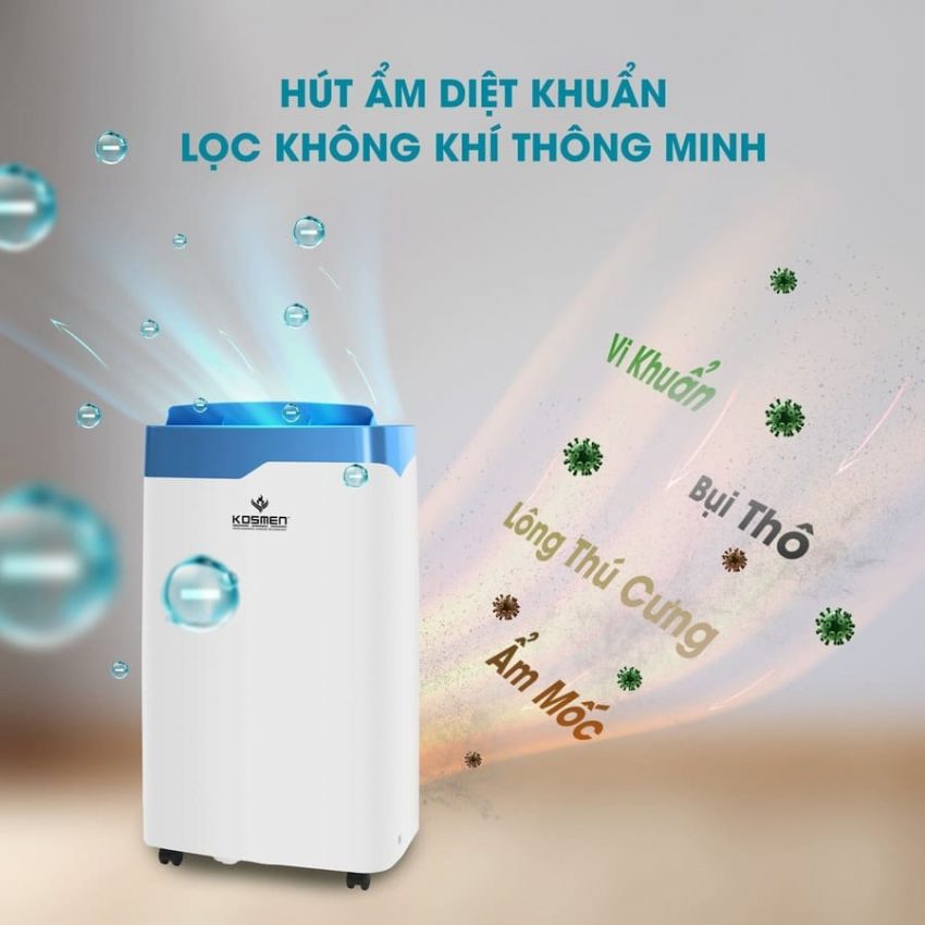 máy hút ẩm kosmen KM-20N tính năng lọc không khí thông minh