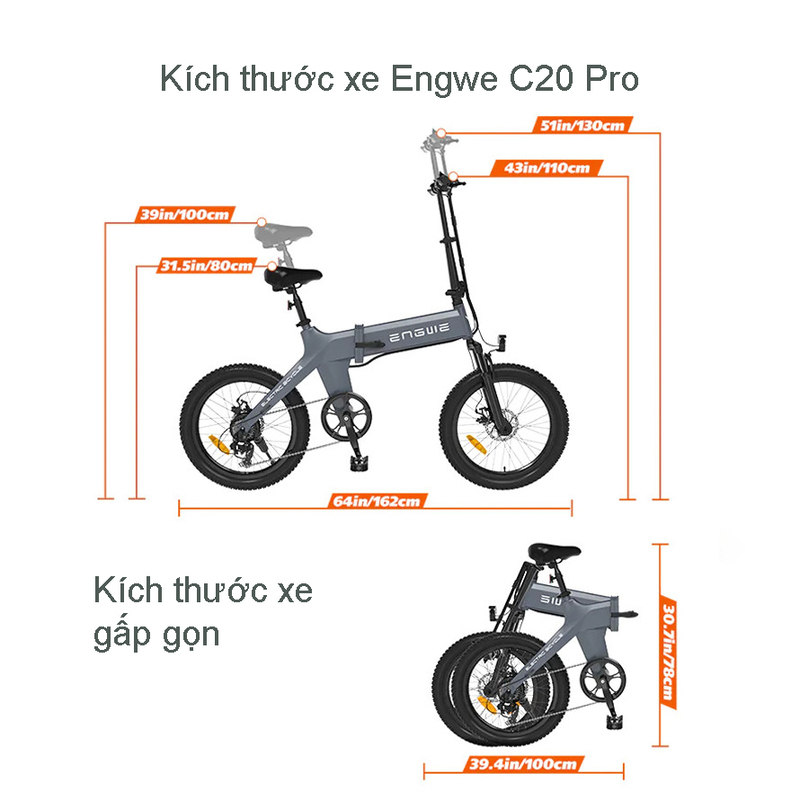 Xe đạp điện trợ lực Engwe C20 Pro - Thương Hiệu Mỹ - Giá Tốt - Salesman