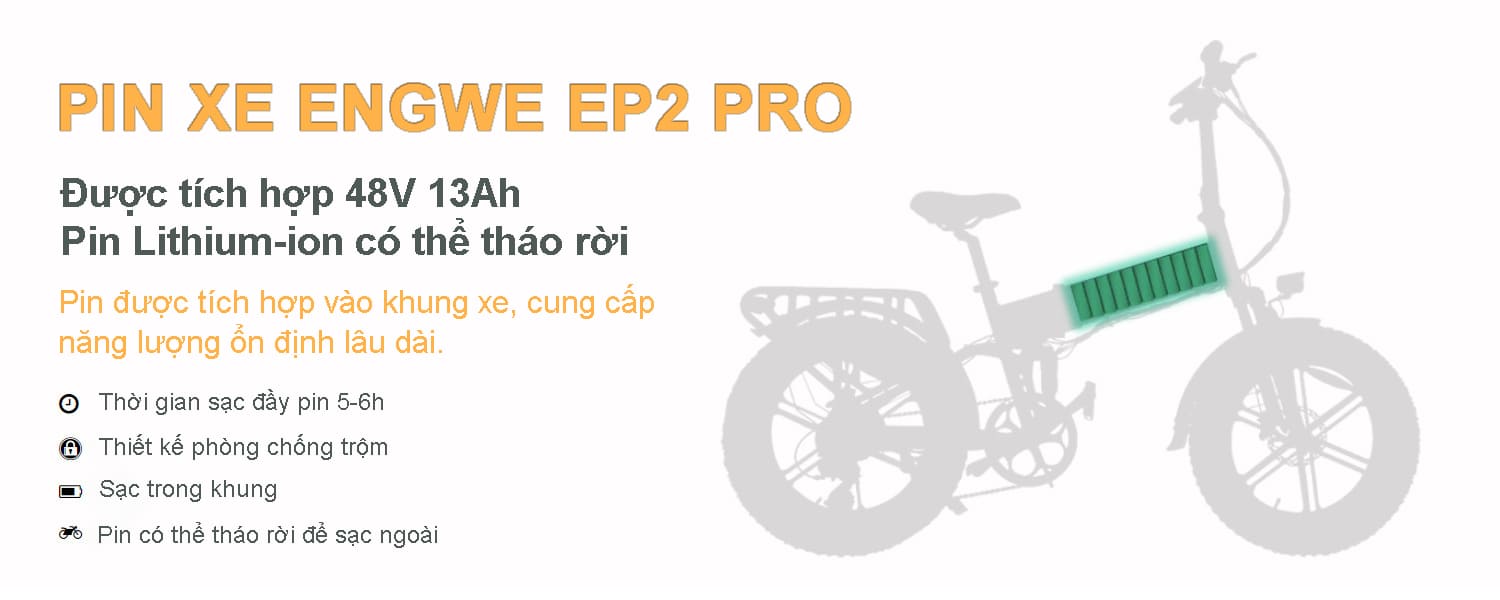 Xe đạp trợ lực điện Engwe EP-2 Pro chính hãng