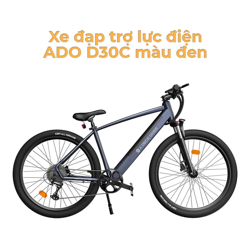 Xe đạp trợ lực điện ADO D30C màu đen