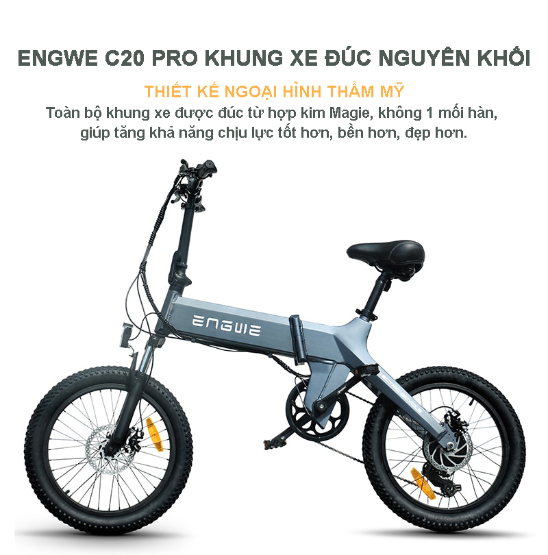 thiết kế Xe đạp điện trợ lực Engwe C20 Pro