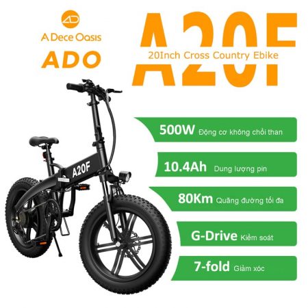 Xe đạp trợ lực điện địa hình ADO A20F - Bản quốc tế, giá cực tốt