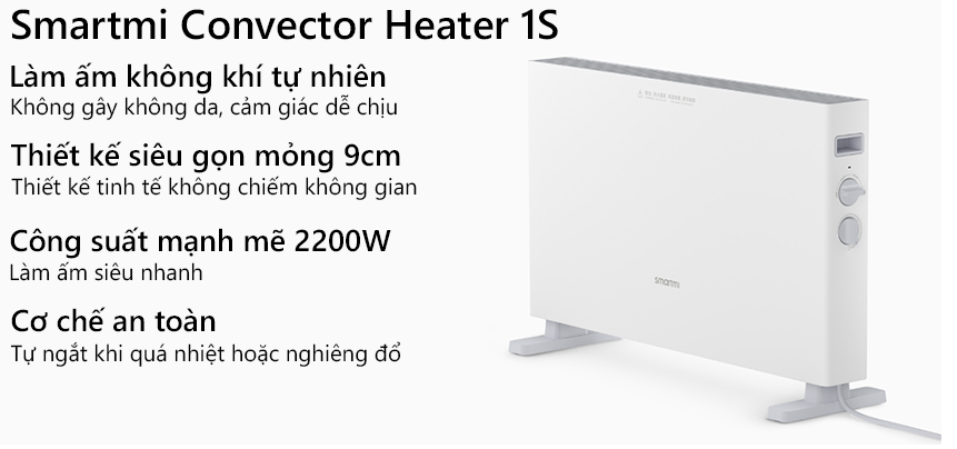 máy sưởi cơ xiaomi smartmi convector heater 1s