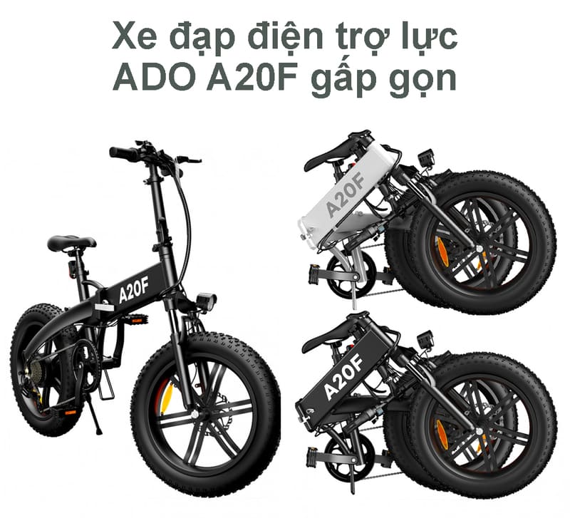 Đập hộp xe đạp điện trợ lực ADO A20F có gì?