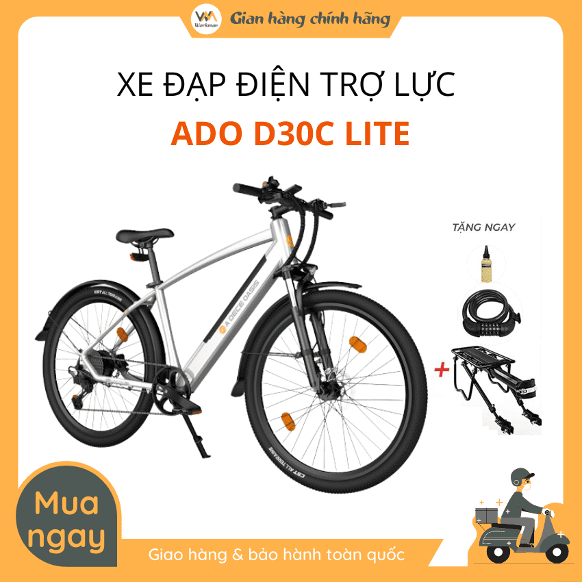 Xe đạp điện trợ lực ADO D30C Lite - Chính hãng