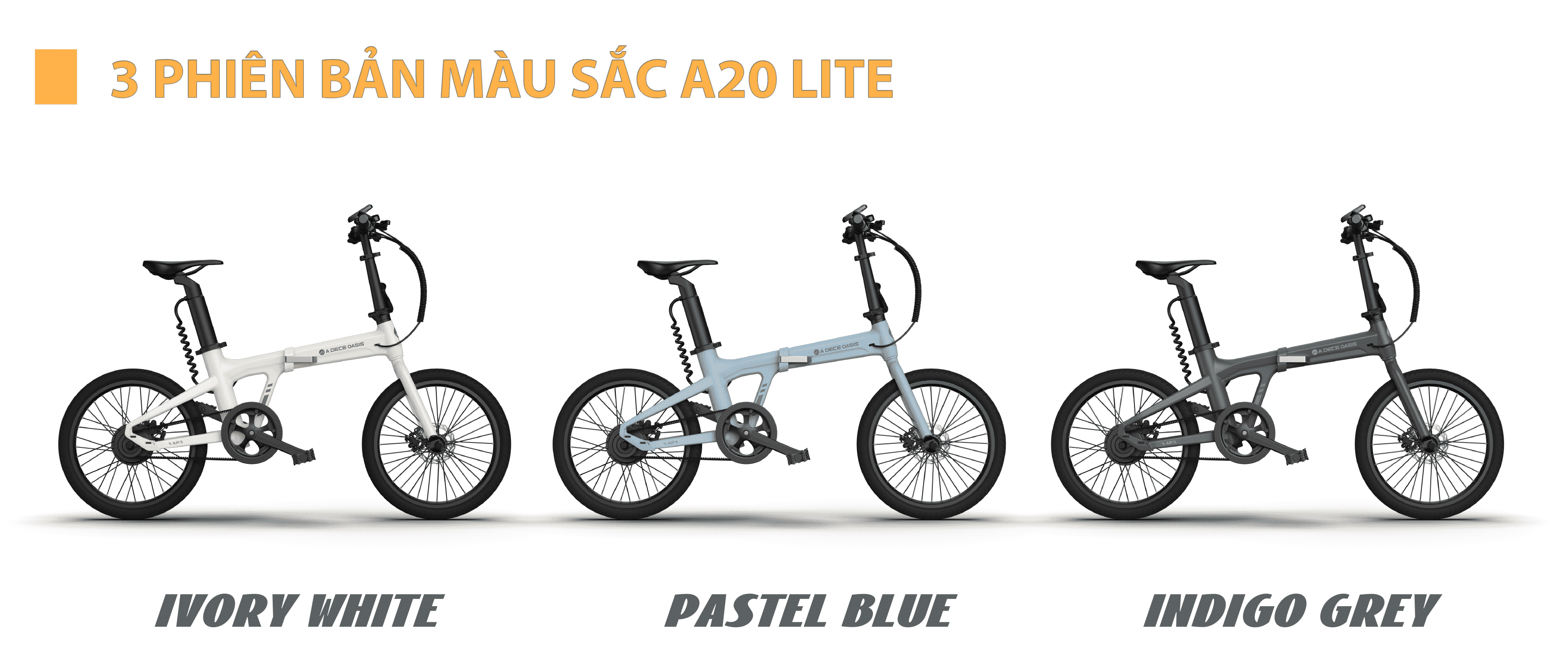màu xe đạp trợ lực điện ADO A20 Lite