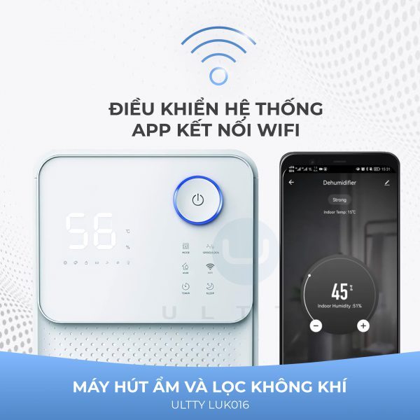 App thông minh Máy hút ẩm và lọc không khí ULTTY LUK016
