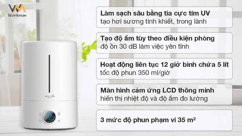 Những ưu điểm của máy phun sương tạo ẩm Xiaomi Deerma F628S