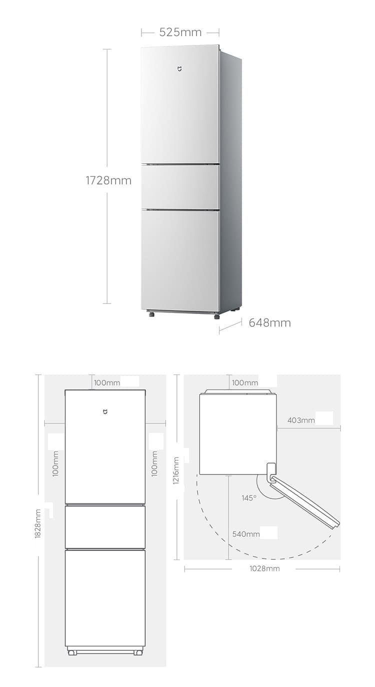 Thông số kỹ thuật của tủ lạnh Xiaomi Mijia 216L