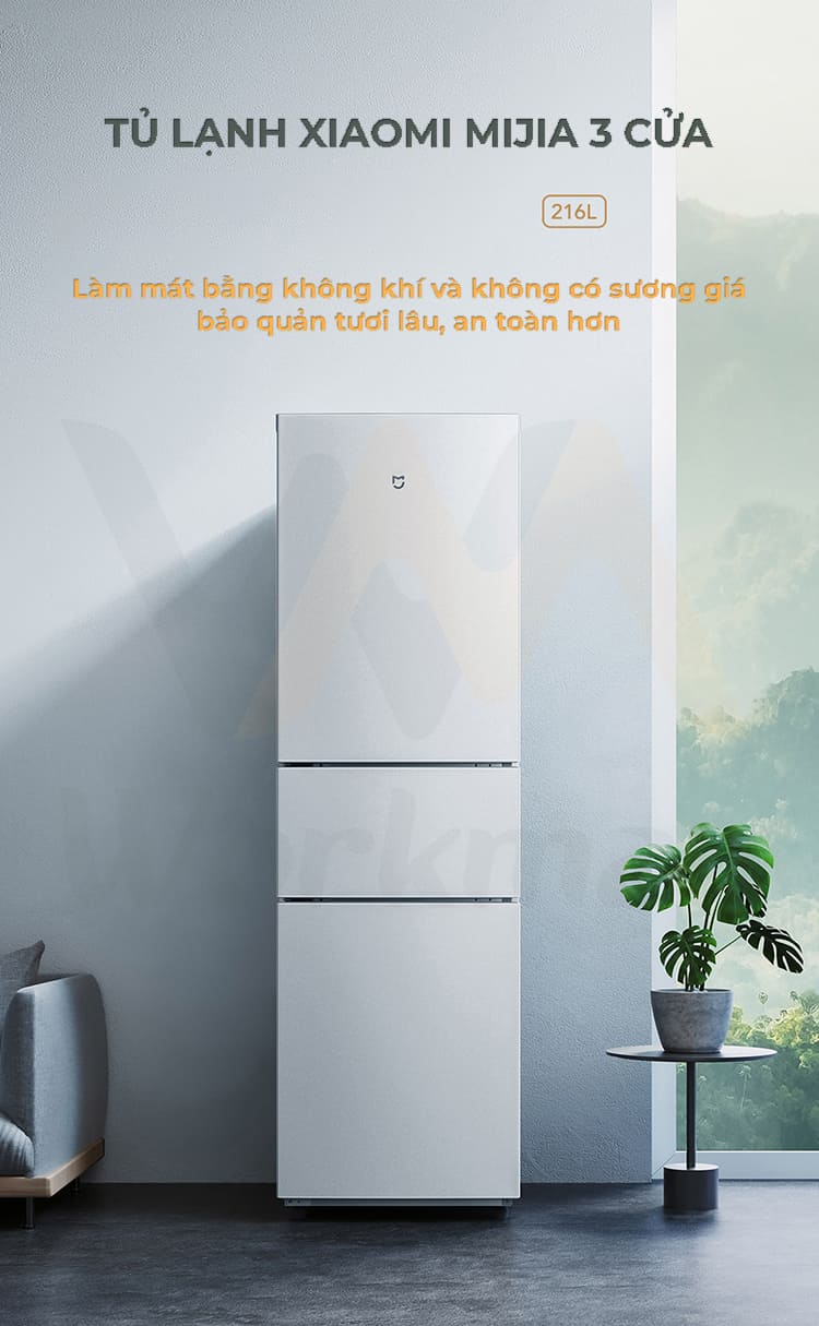 Tủ lạnh Xiaomi Mijia 216L 3 cánh