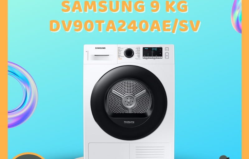 Máy sấy bơm nhiệt Samsung 9 kg DV90TA240AE/SV